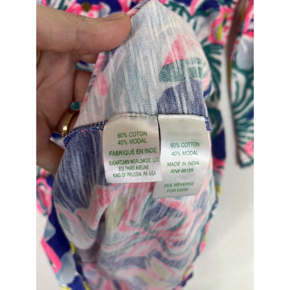 Lilly Pulitzer Size XXS Amberly Dress Floral Beach Vacation Resort - Picture 6 of 7